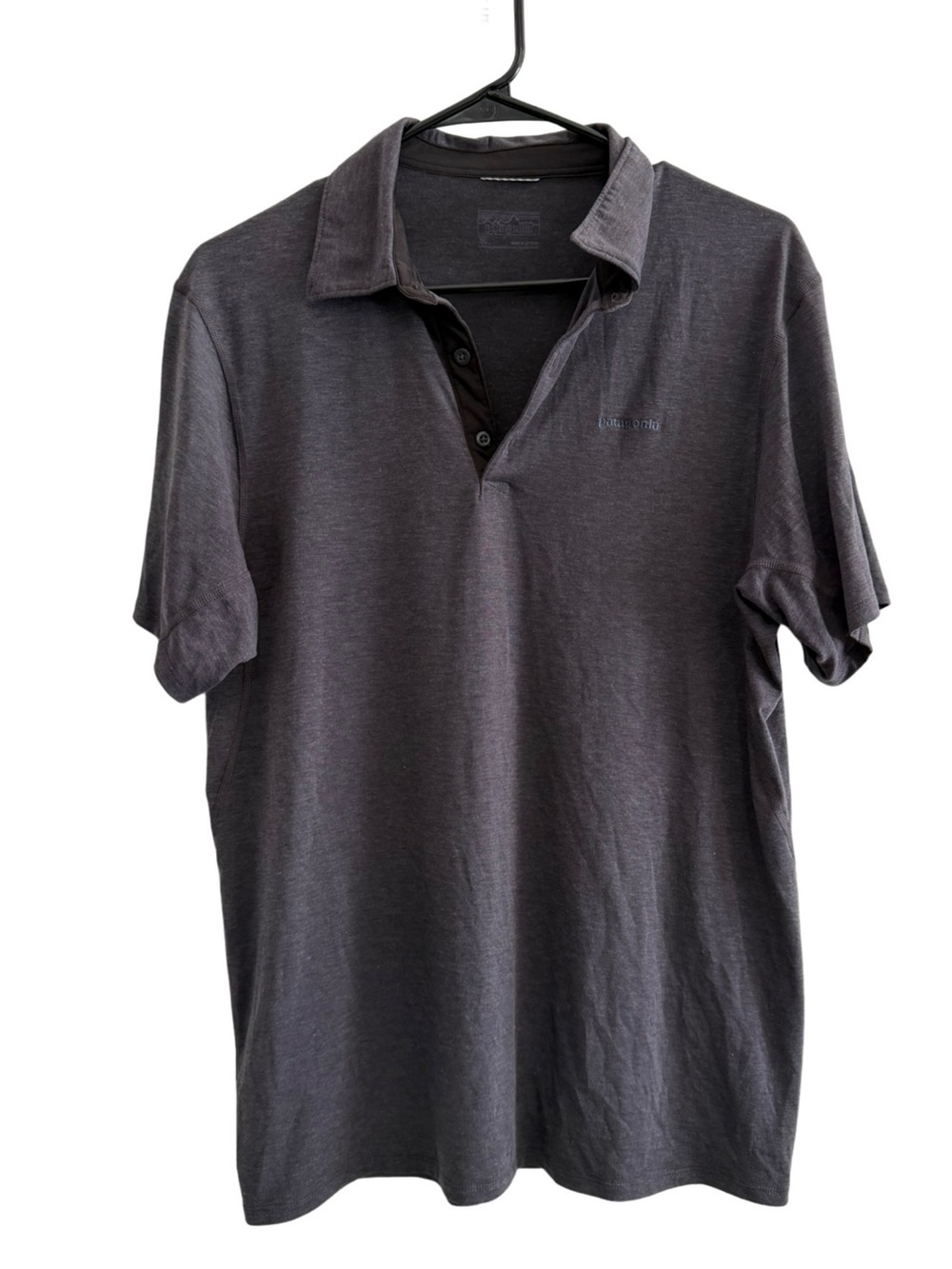PATAGONIA Cactusflats Polo Shirt Gray Size Medium
